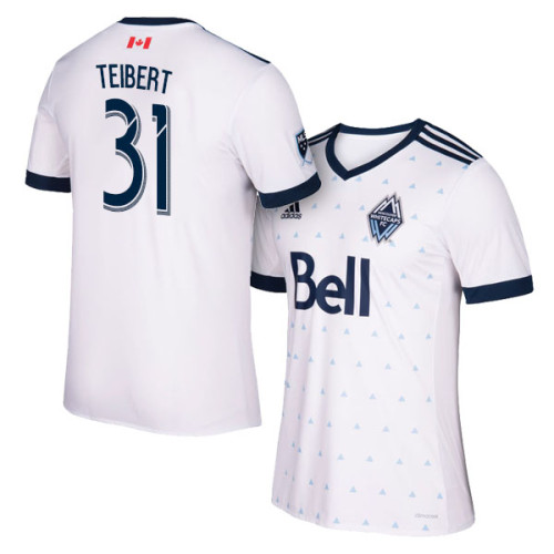 Russell Teibert Jersey Vancouver Whitecaps #31 White 2017-18