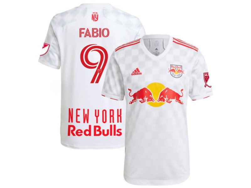 New York Red Bulls #9 Netto Fabio Home White Authentic Jersey