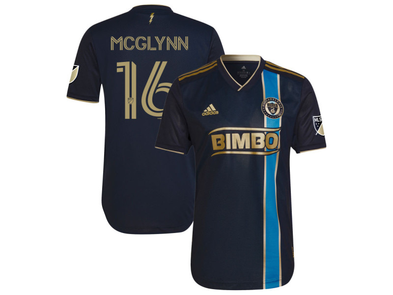 2022-23 Philadelphia Union Home Authentic Navy Jersey With 16 Jack McGlynn  printing