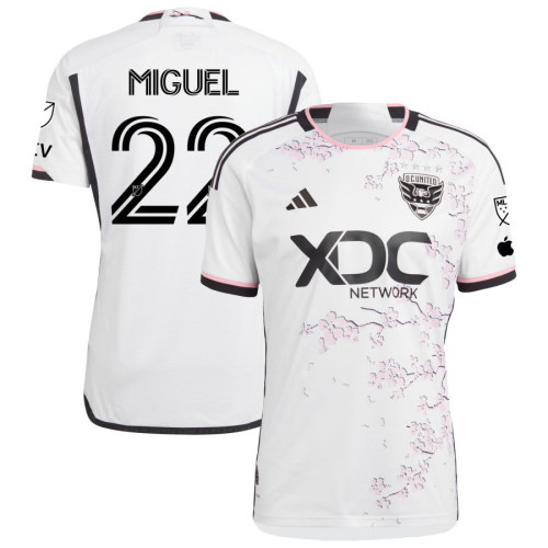 Men's 2023 D.C. United Away White Miguel,Miguel Berry - 22 Authentic Jersey