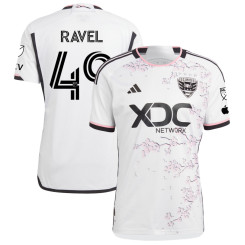 Men's 2023 D.C. United Away White Ravel,Ravel Morrison - 49 Authentic Jersey