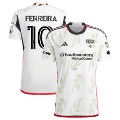 Men's 2023 FC Dallas Away White Ferreira,Jesus - 10 Authentic Jersey