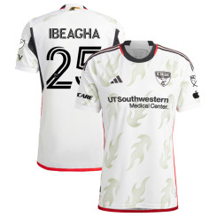 Men's 2023 FC Dallas Away White Ibeagha,Sebastien - 25 Authentic Jersey