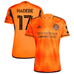 Men's 2023 Houston Dynamo FC Home Orange Hadebe,Teenage - 17 Authentic Jersey
