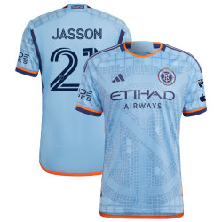 Men's 2023 New York City FC Home Blue Jasson,Andres - 21 Authentic Jersey