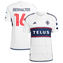Men's 2023 Vancouver Whitecaps FC Home White Berhalter,Sebastian - 16 Replica Jersey