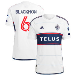 Men's 2023 Vancouver Whitecaps FC Home White Blackmon,Tristan - 6 Authentic Jersey
