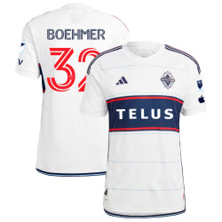 Men's 2023 Vancouver Whitecaps FC Home White Boehmer,Isaac - 32 Authentic Jersey