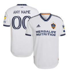 CUSTOM Men's 2023/24 LA Galaxy Home White Authentic Jersey