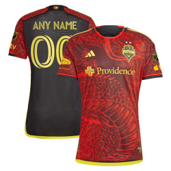 CUSTOM 2023/24 Seattle Sounders FC Away Red Authentic Soccer Jersey