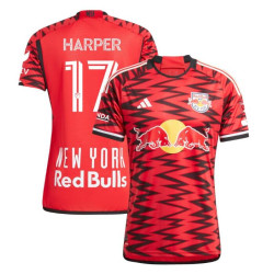 2024/25 Youth New York Red Bulls Harper,Cameron 17 Red Authentic Home Jersey