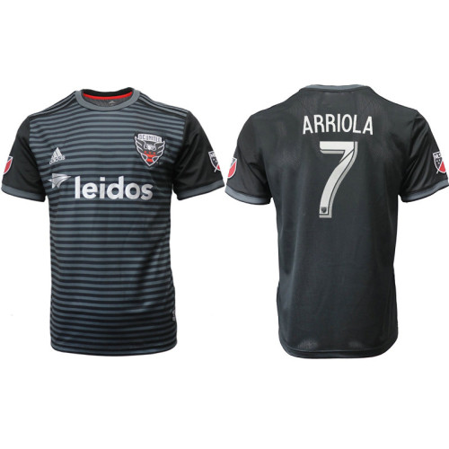 D.C. United 2018/19 #7 ARRIOLA Home Black Replica Jersey