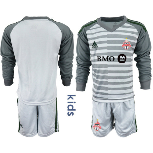 Youth Toronto FC 2018/19 Goalkeeper Gray Long Sleeve Authentic Jersey