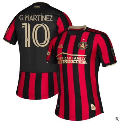Atlanta United FC #10 Gonzalo Martínez Red  Star and Stripes 2020/21 Home Authentic Jersey