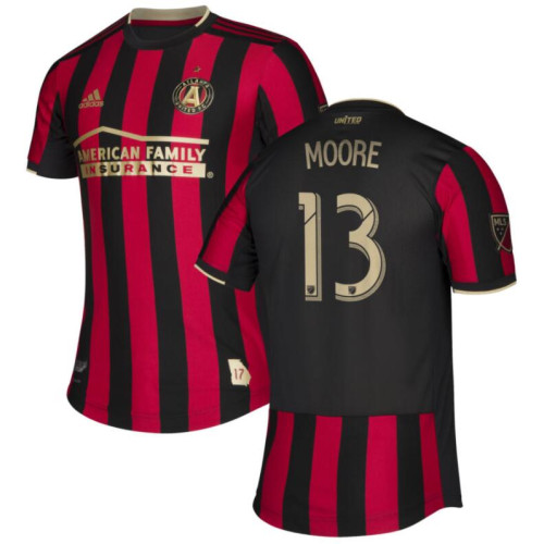 Atlanta United FC #13 Brendan Moore Red Stars and Stripes 2020/21 Home Replica Jersey