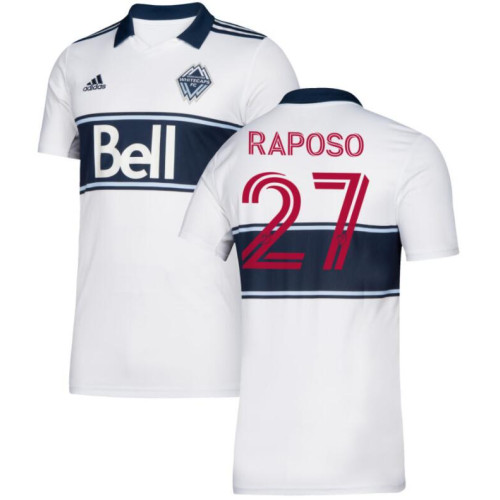 Vancouver Whitecaps FC #27 Ryan Raposo White 2020/21 Home Replica Jersey